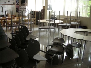 Room 204, home to Mr. Grasseschi's and Ms. Palasz's English classes and a sophomore CP, has new received a shipment of new desks.