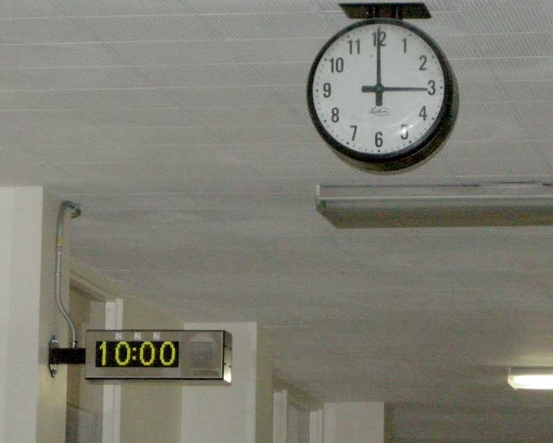 Clocks and new PA speakers installed in every classroom, hallways