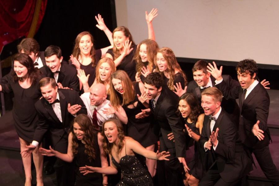 As part of the opening number for the Raise the Curtain, the evenings performers kick off the fundraising with a direct appeal to the guests wallets.