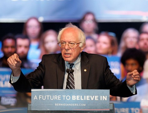 Democratic presidential candidate Sen. Bernie Sanders addresses a 6,000-strong rally at the Verizon Theater in Grand Prairie, Texas, on Saturday, Feb. 27, 2016.