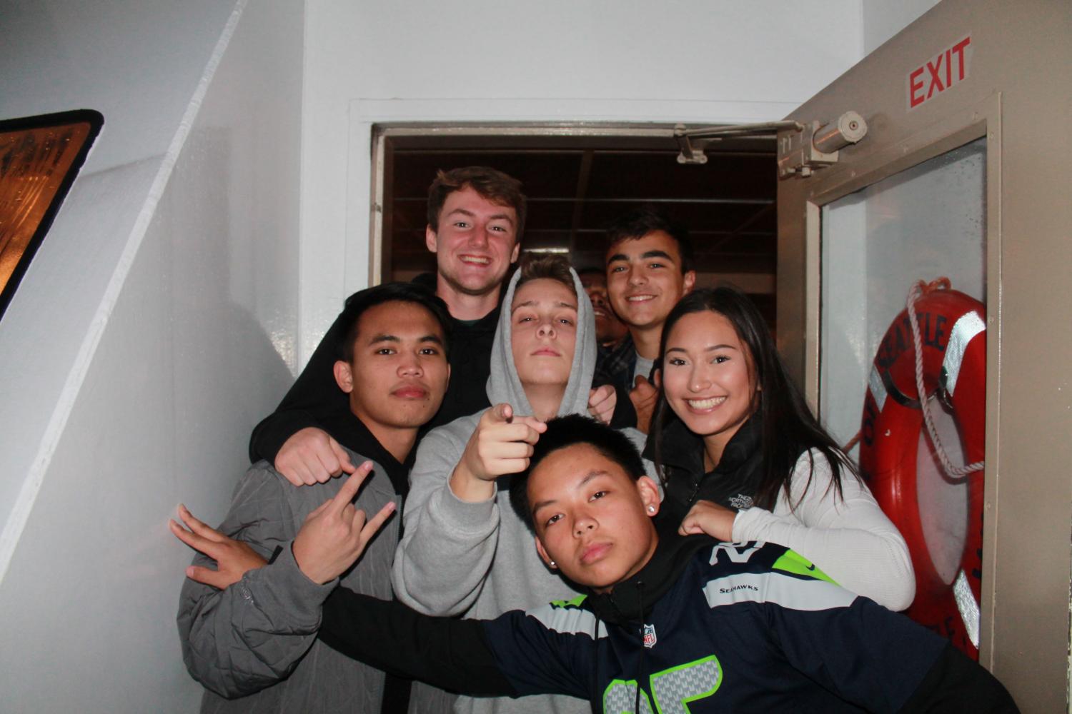 Seniors Carter Custer, Colin Shepherd, Chayle Morris, Jordan Ruiz, and Calvin Chao