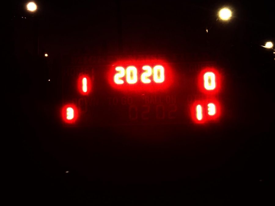 The scoreboard read 2020 in tribute to the senior class On April 17.  