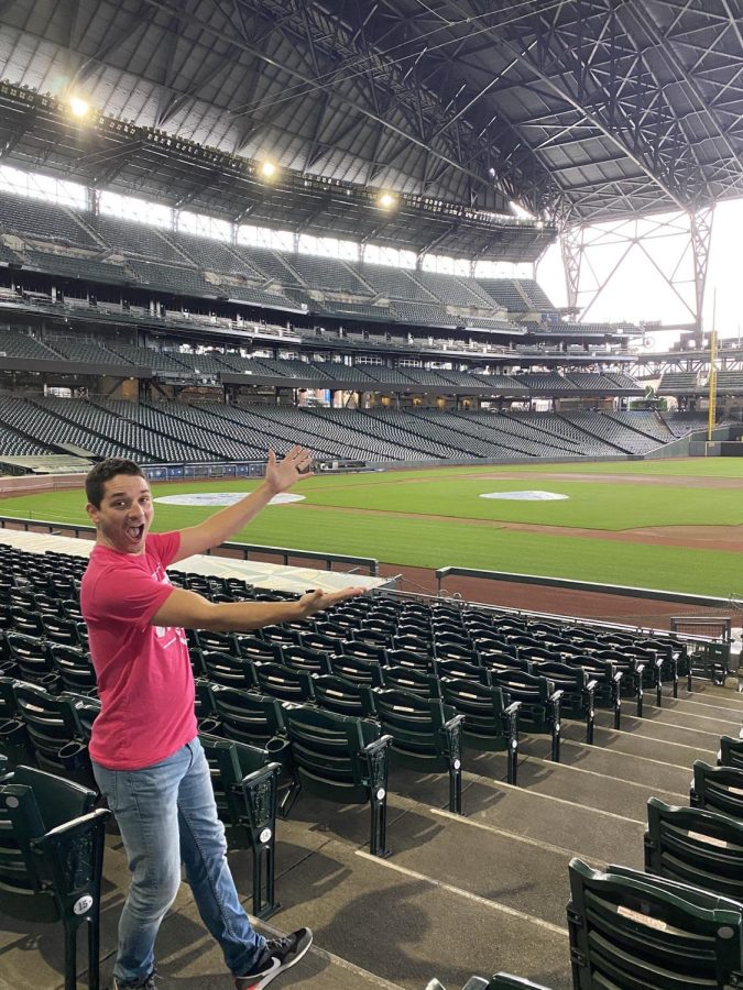 Mr. Procopio displays T-Mobile Park field to students