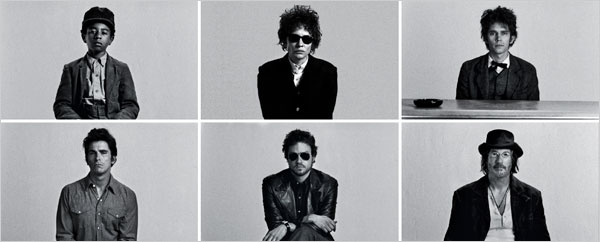 Im Not There: Top row, starting left, Marcus Carl Franklin, Cate Blanchett and Ben Whishaw. Bottom, Christian Bale, Heath Ledger and Richard Gere, the faces of Bob Dylan.
