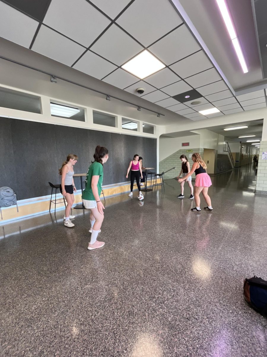 PRACTICE MAKES PERFECT! Students come together to practice their soccer skills as they prepare for day two of auditions. As The Wolves is a play that focuses on soccer, actors must showcase their athletic abilities. 